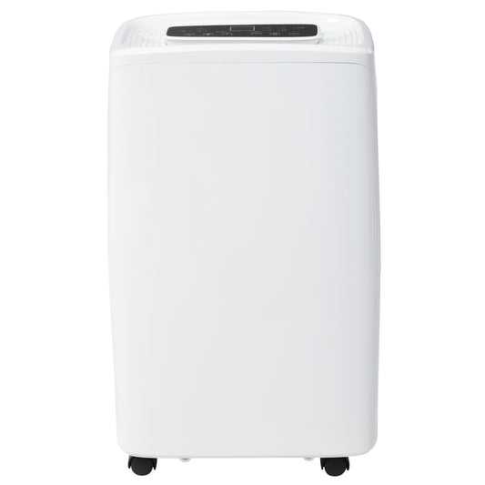 Desumidificador de ar portátil branco com painel digital para casa